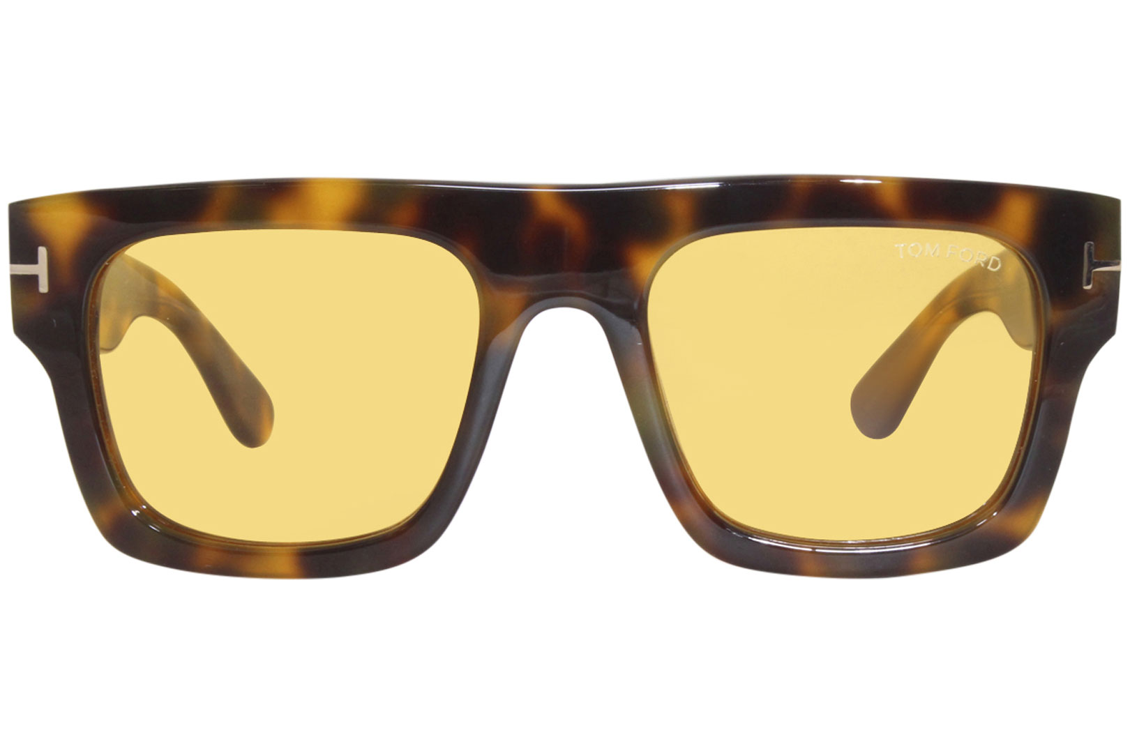 Tom Ford Fausto TF711 56E Sunglasses Men's Havana/Yellow Square Shape  53-20-145 
