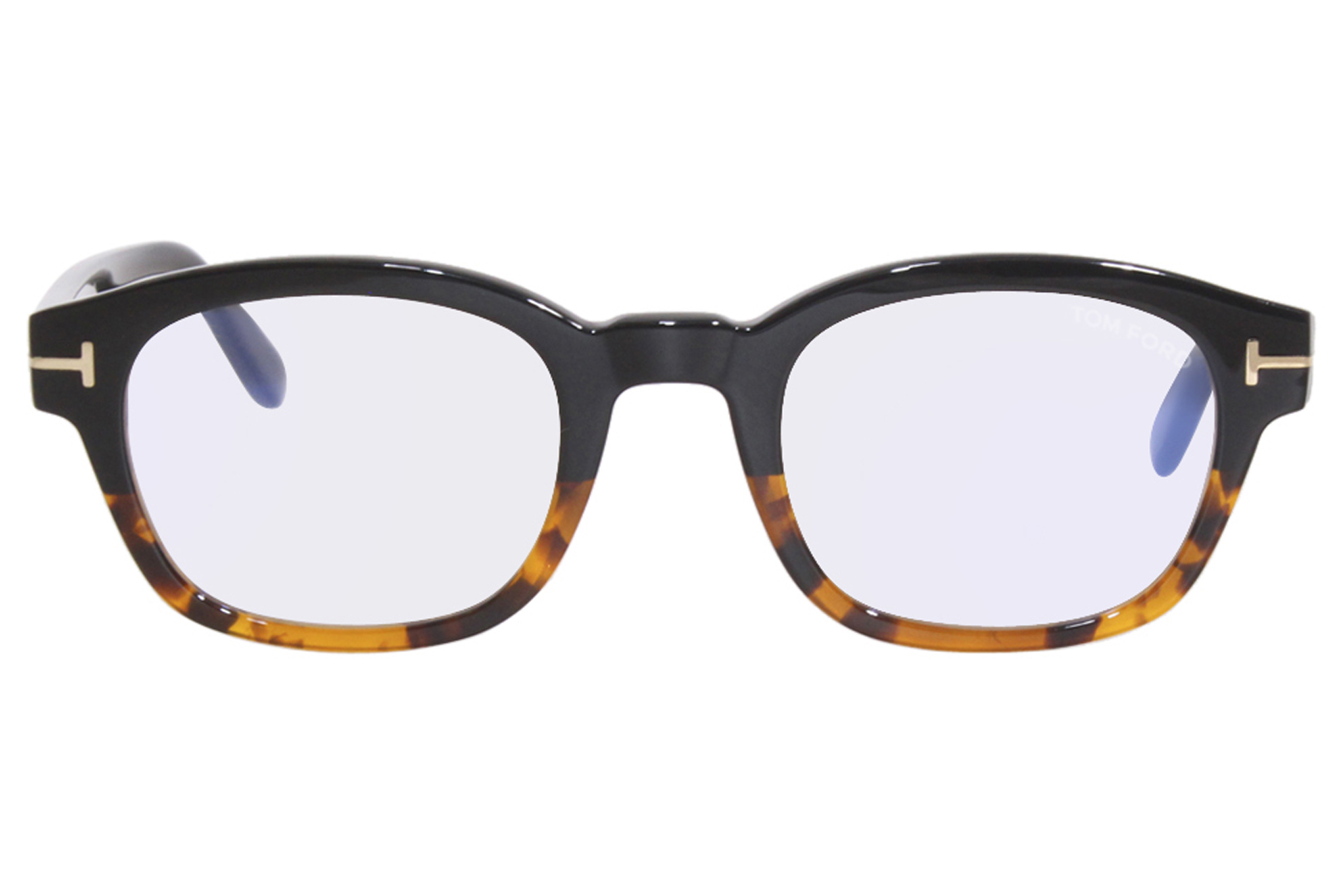 Tom Ford TF5808-B 005 Eyeglasses Men's Shiny Black & Havana