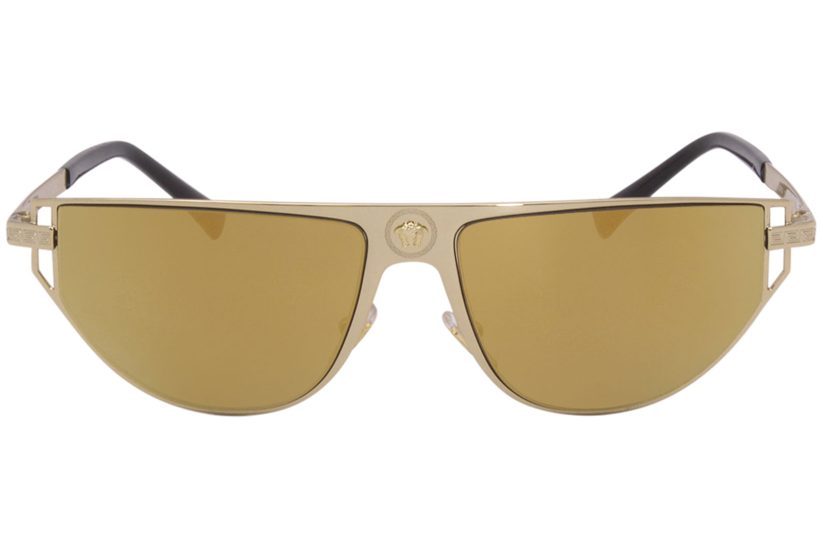 Versace Sunglasses Men s 2213 1002 7P Gold Brown Mirror 57 15