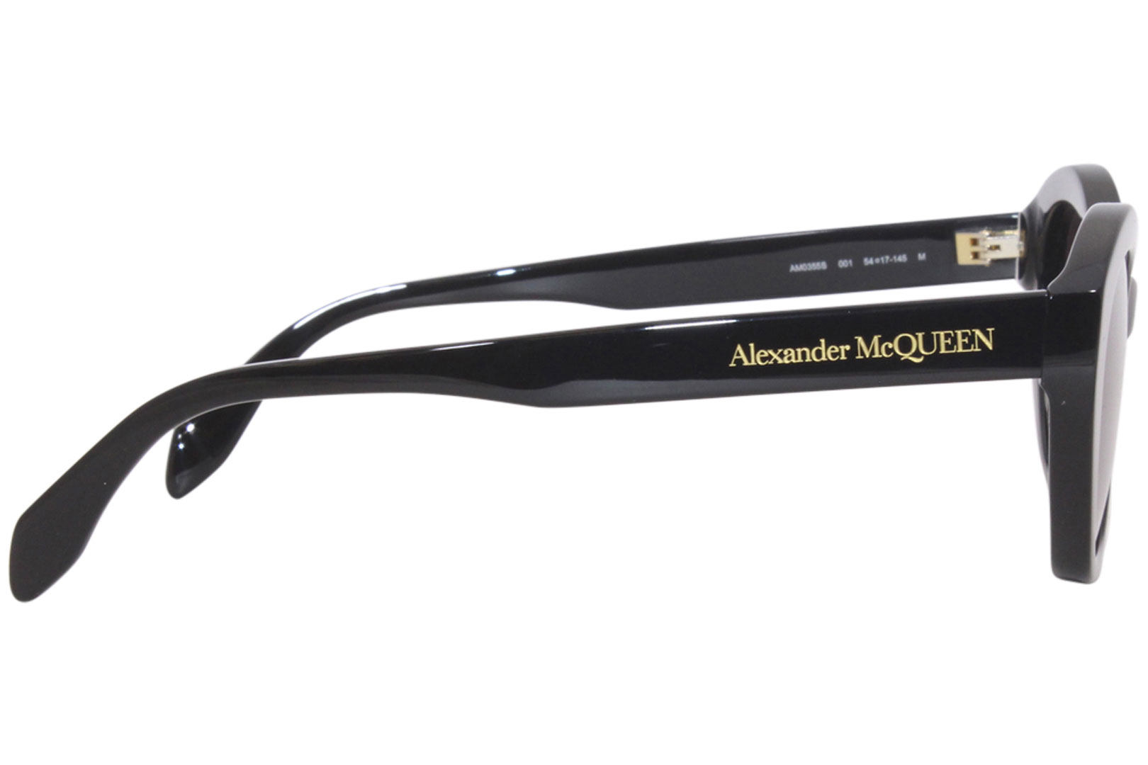 Alexander McQueen AM0355S 001 Sunglasses Women's Black/Grey