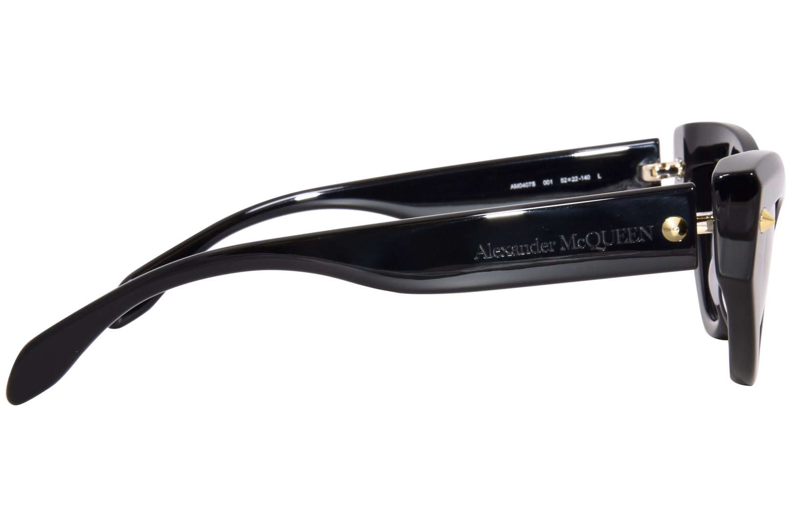 Alexander McQueen AM0407S 001 Sunglasses Women's Black/Grey