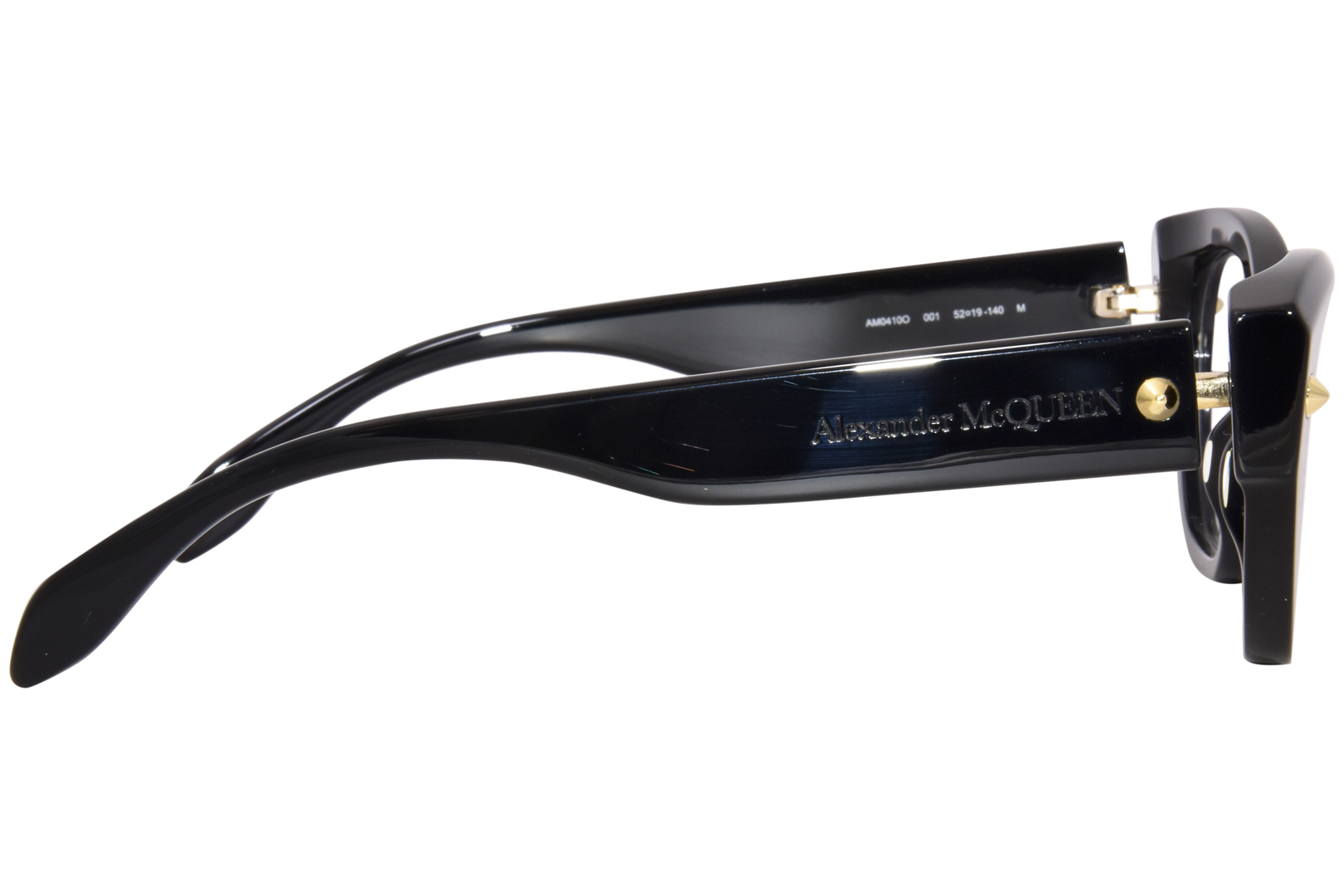 Alexander McQueen AM0410O 001 Eyeglasses Women's Black Full