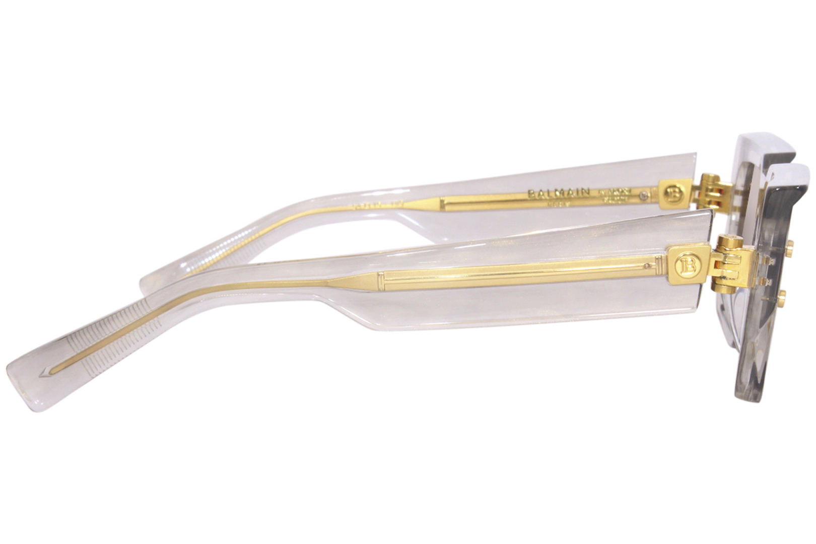 サングラス BALMAIN Woman Sunglasses Transparent BPS156B54 GRY-GLD balmain-b-vi-square-crystal-