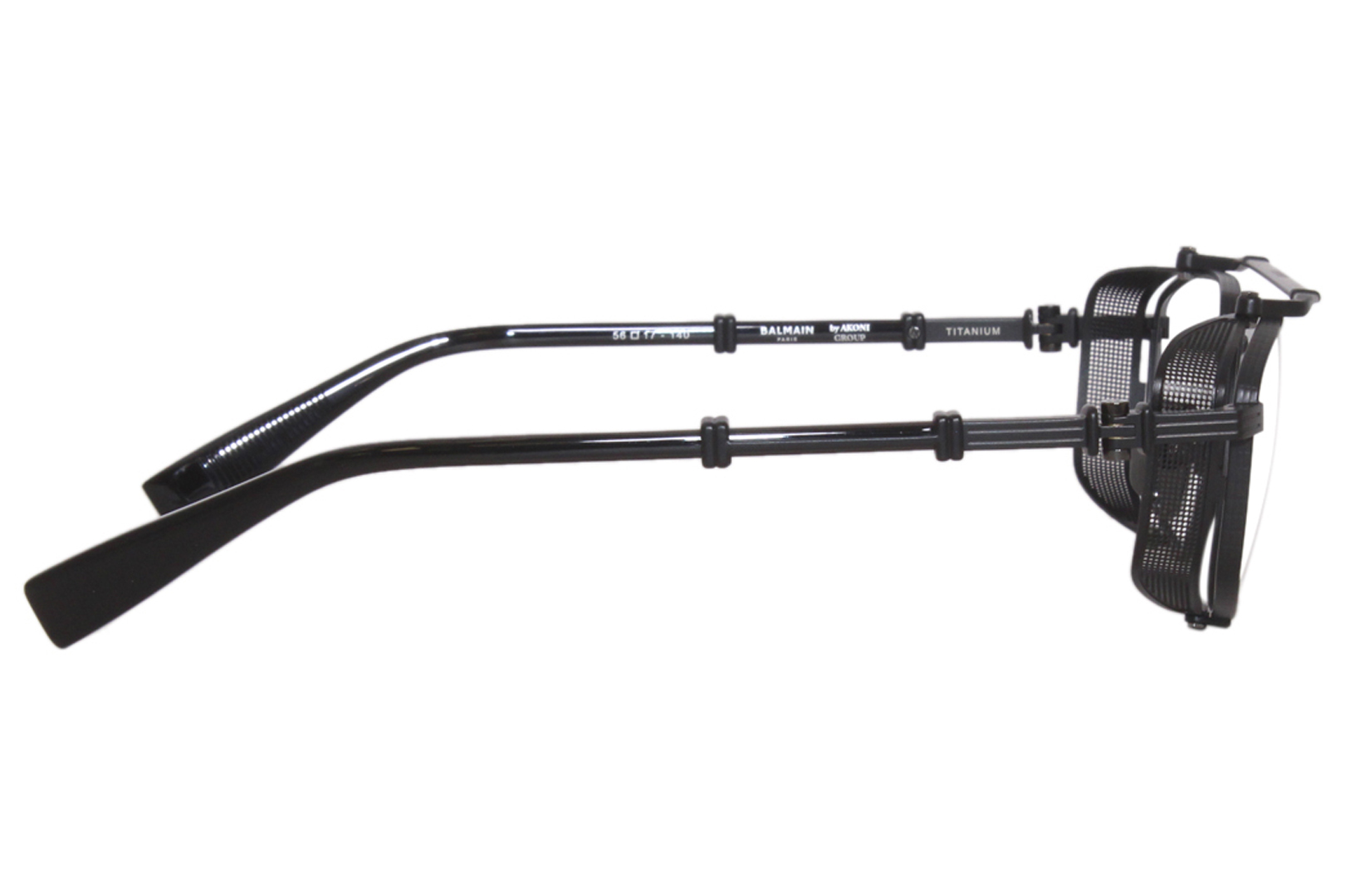 メガネ BALMAIN FW25 Balmain - BPX - b (BPX 123 B) Balmain Brigade-V BPX-142B Titanium Eyeglasses Black/Black