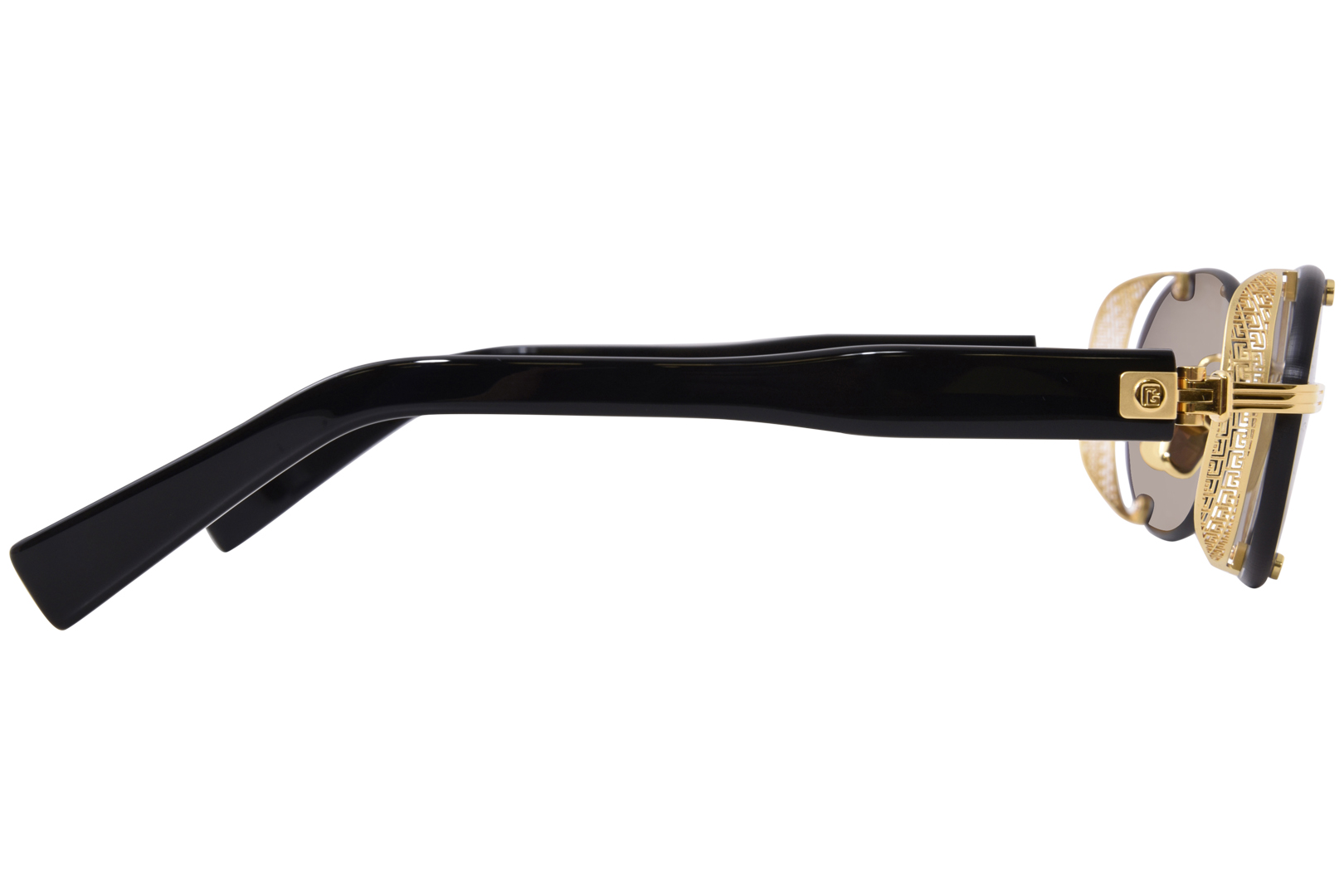 Balmain Monsieur BPS153-A Sunglasses Gold/Black Oval Shape