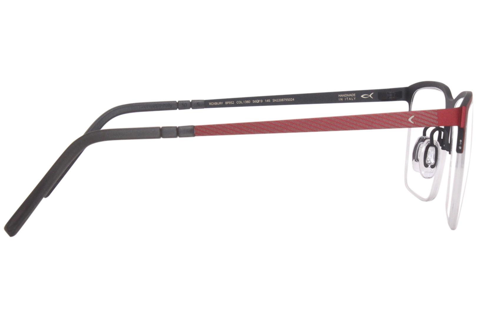 メガネ BLACKFIN Bf - BF951 SIMOS - 1384 blu rosso Eyeglasses Flame red/shadow dark blue | Blackfin Esbjerg