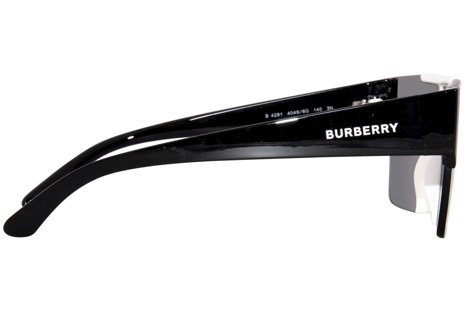 Burberry B-4291 4049/6G Sunglasses Men's White-Black/Grey Burberry B-4291 4049/6G Sunglasses Men's White-Black/Grey