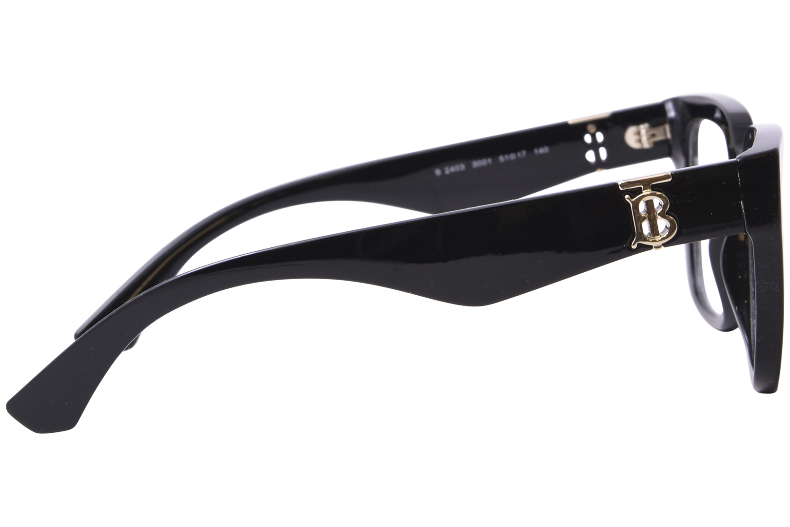 Burberry BE2403 3001 Eyeglasses Women's Black Full Rim