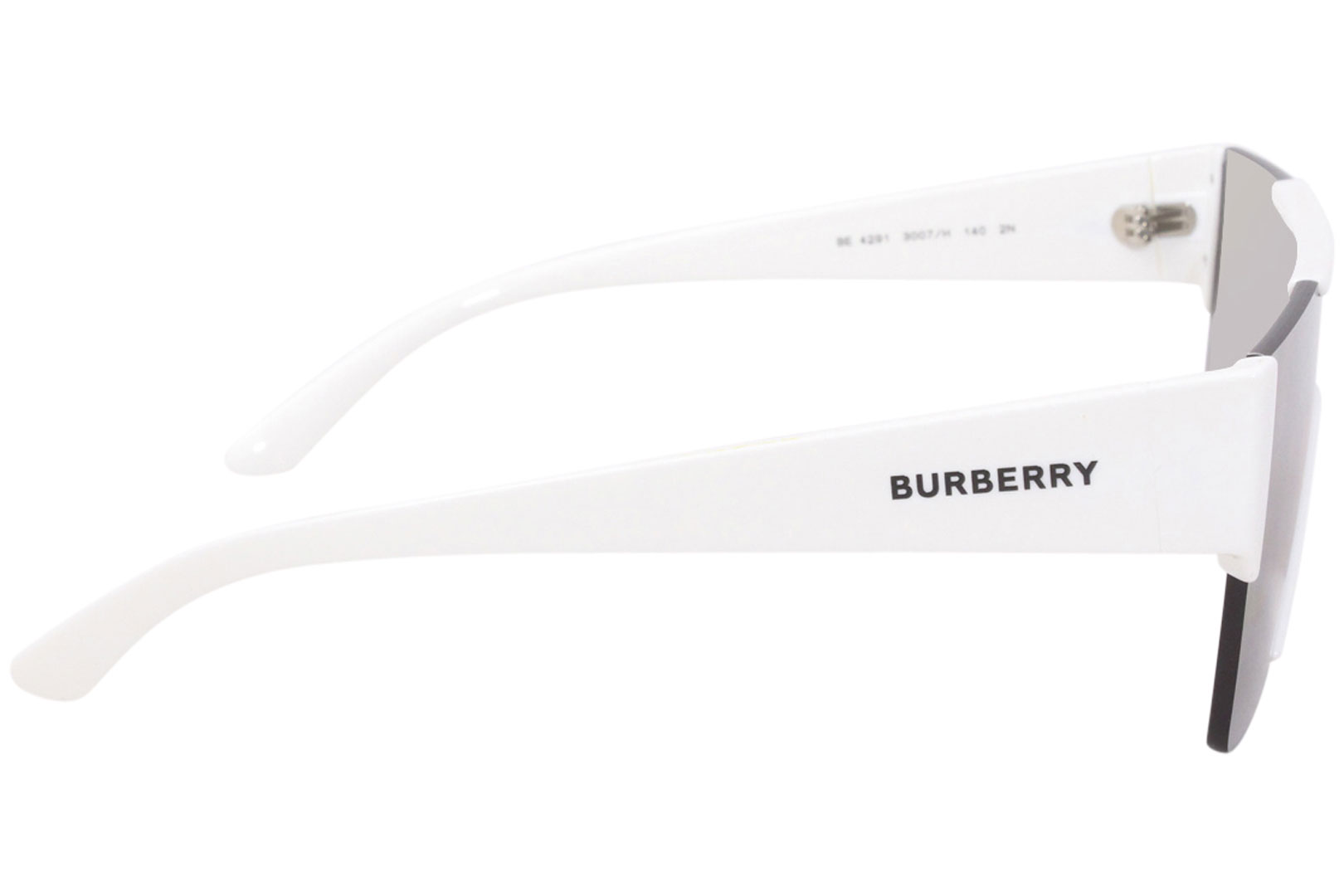 Burberry Sunglasses BE4291 3007H White/Grey Tam Burberry Silver-Gold Mirror  38mm 