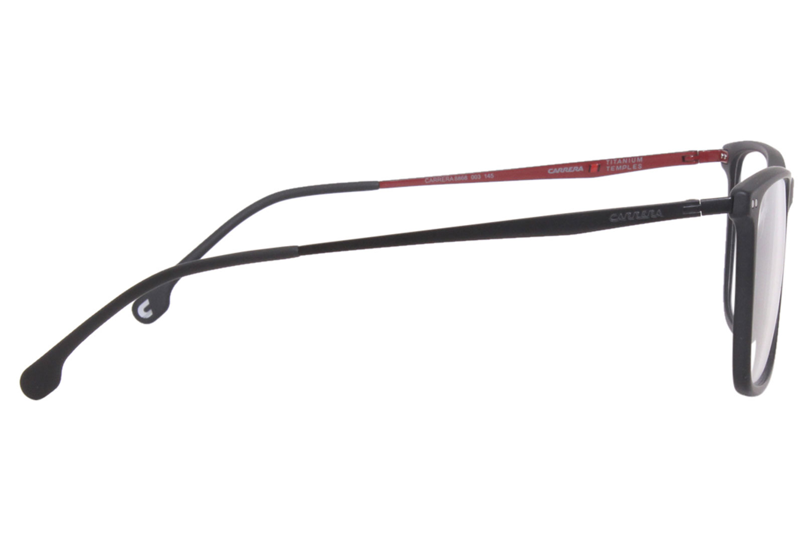 Carrera 8868 003 Titanium Eyeglasses Men's Matte Black Full Rim Rectangle  Shape 