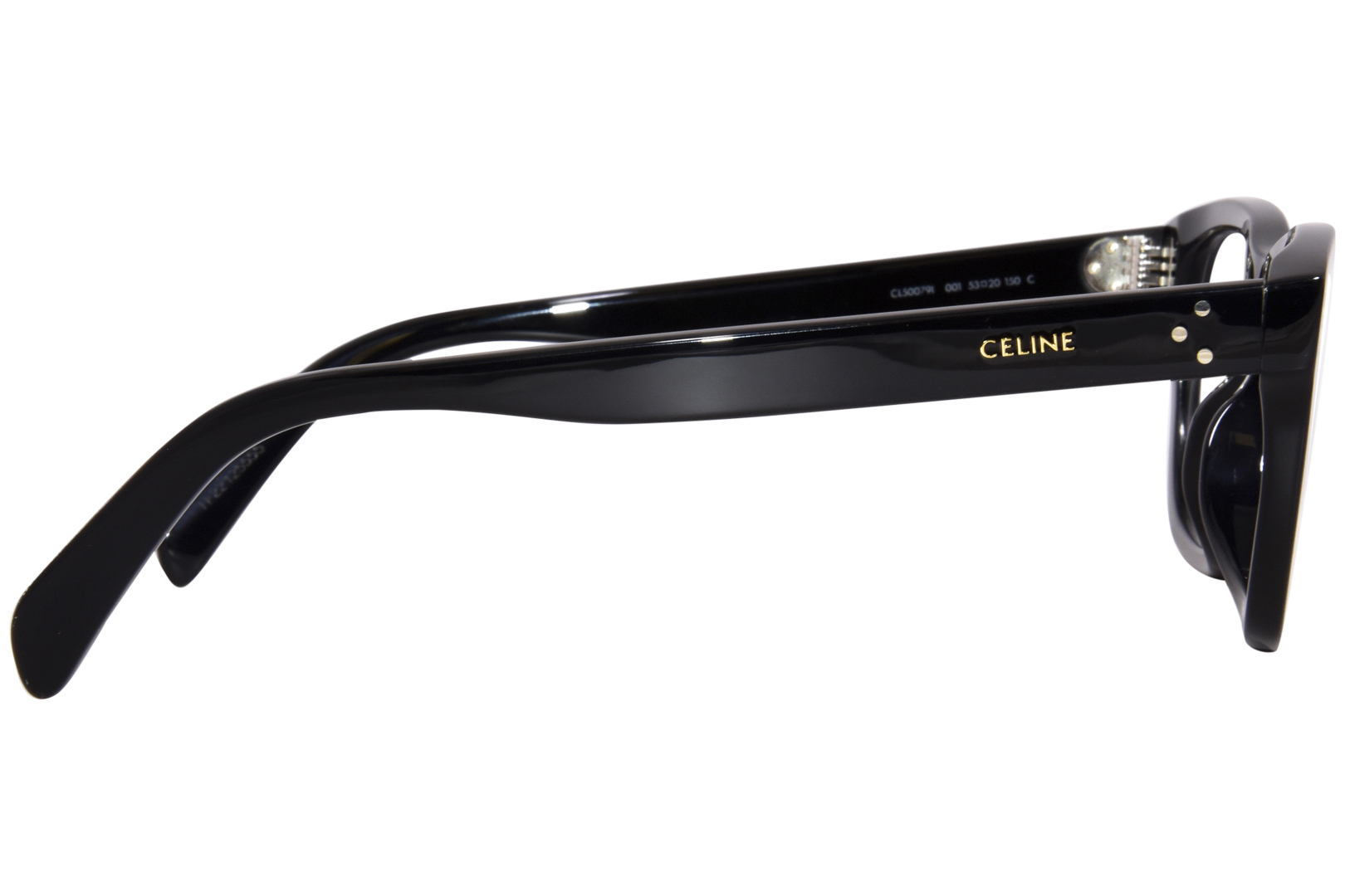 メガネ Celine Eyeglass Frame CL50079I 001 Black Square Celine CL50079I 001 Eyeglasses Men's Shiny Black Full Rim