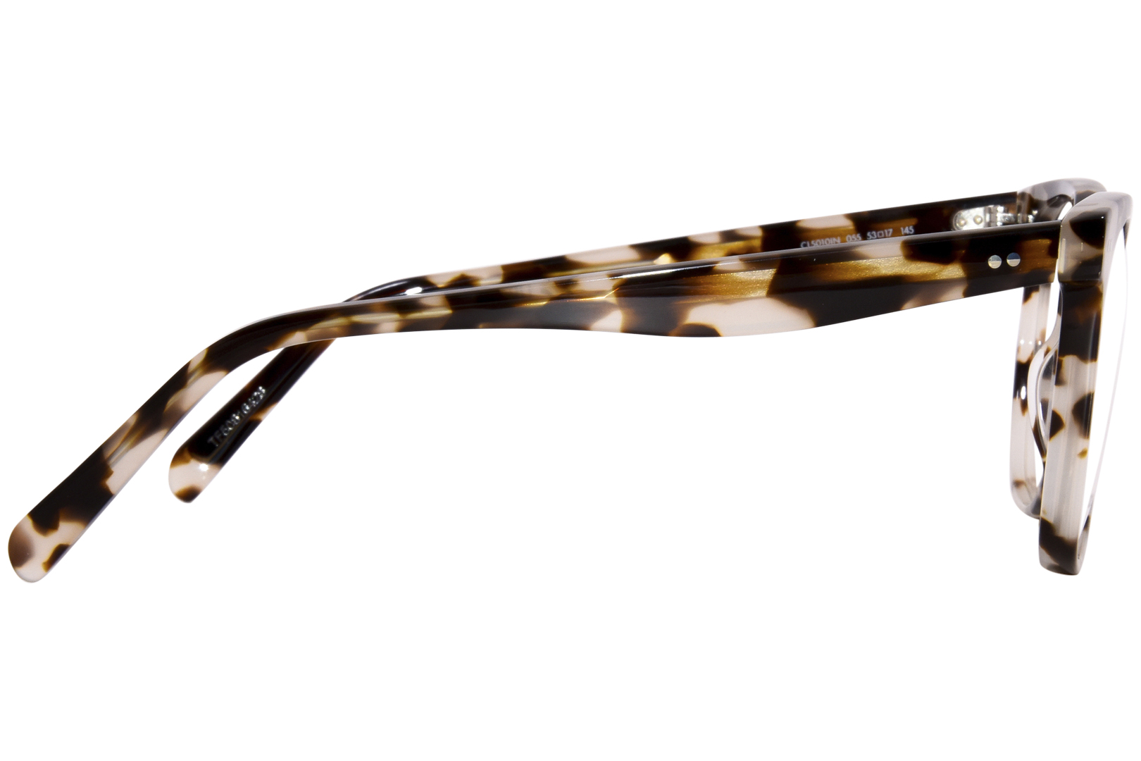 メガネ Celine Frames CL5010IN 053 Luxury Horn Houndstooth Oversize Celine CL5010IN Eyeglasses Frames in Vintage Havana