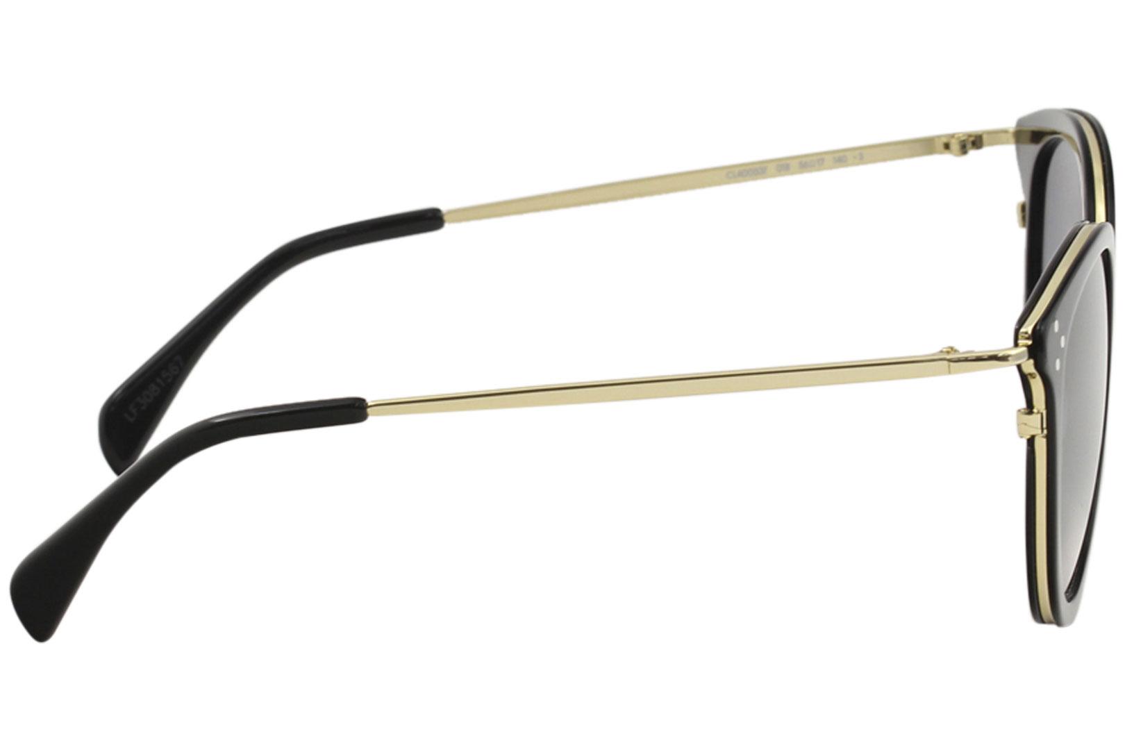 Celine Women's CL40033F 01B Black Round Sunglasses