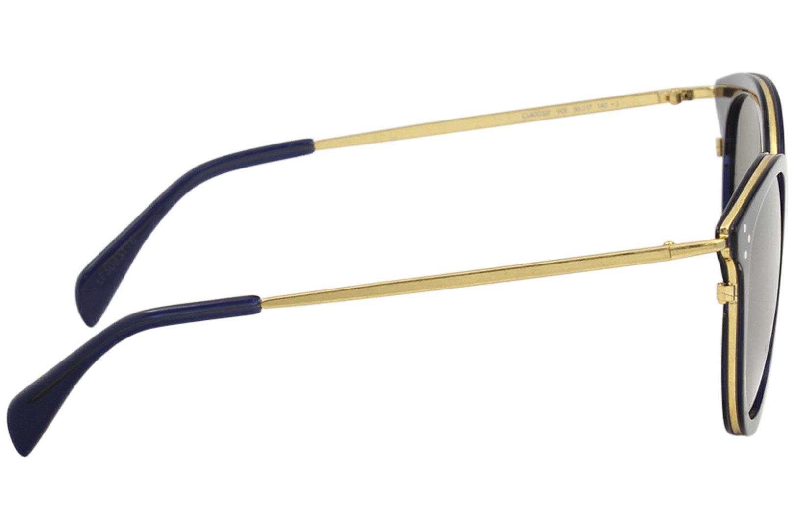 美品　Celine　サングラス　メガネ　ブラック　ゴールド金具　CL40033F Celine Women's CL40033F Round Sunglasses | EyeSpecs.com