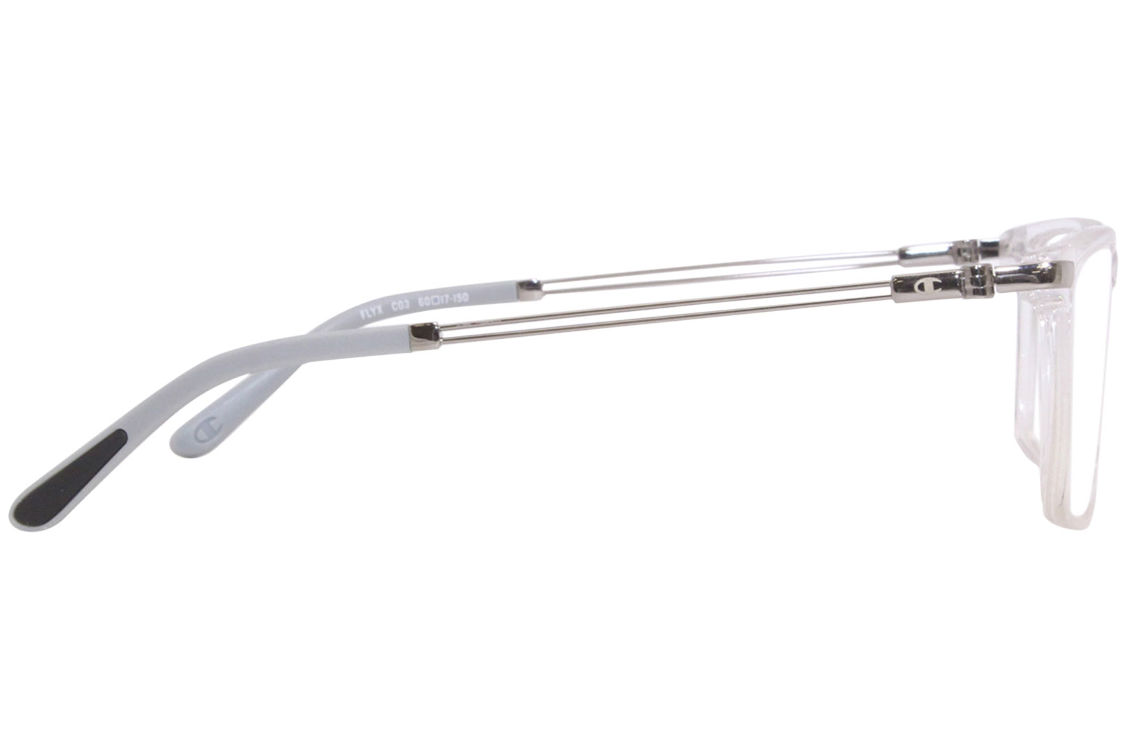 Champion Eyeglasses Men's Flyx C03 Crystal 60-17-150 Champion Eyeglasses Men's Flyx C03 Crystal 60-17-150
