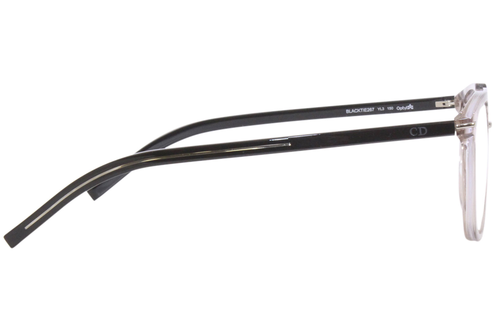 Dior Homme Eyeglasses Men's BlackTie267 YL3 Brown Crystal 50