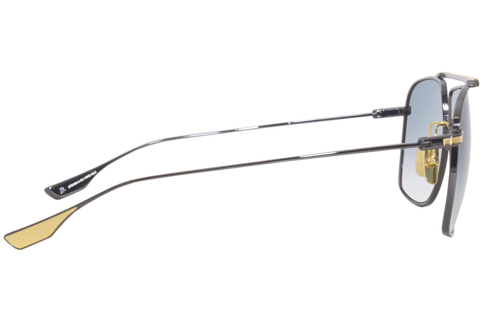 Dita Alkamx DTS100-A-02 Sunglasses Gunmetal/Gold/Turquoise Gradient Pilot 61