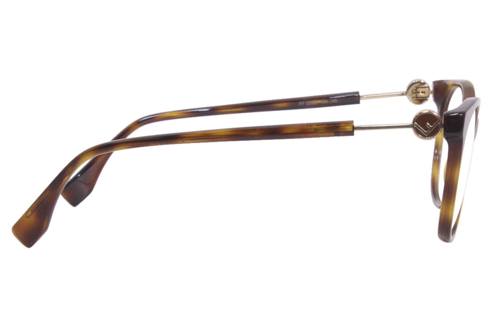 Fendi FF0393 086 Eyeglasses Women's Havana Full Rim Square