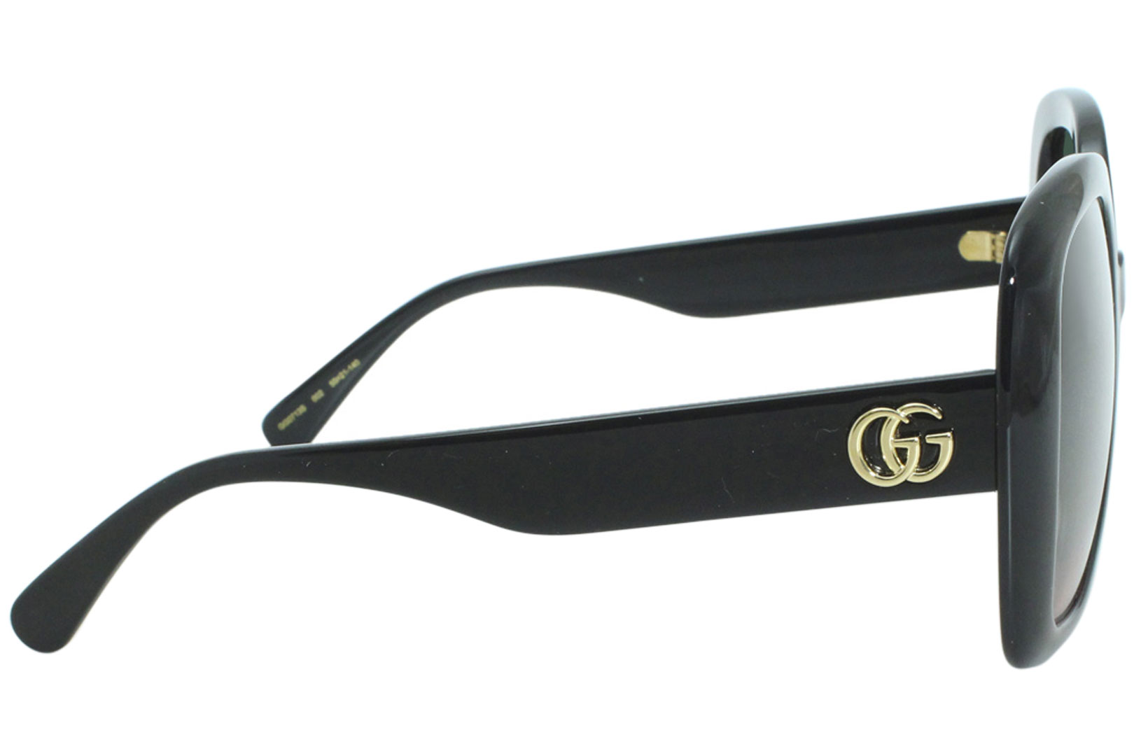 Gucci Web GG0713S 001 Sunglasses Women's Black-Blue/Grey