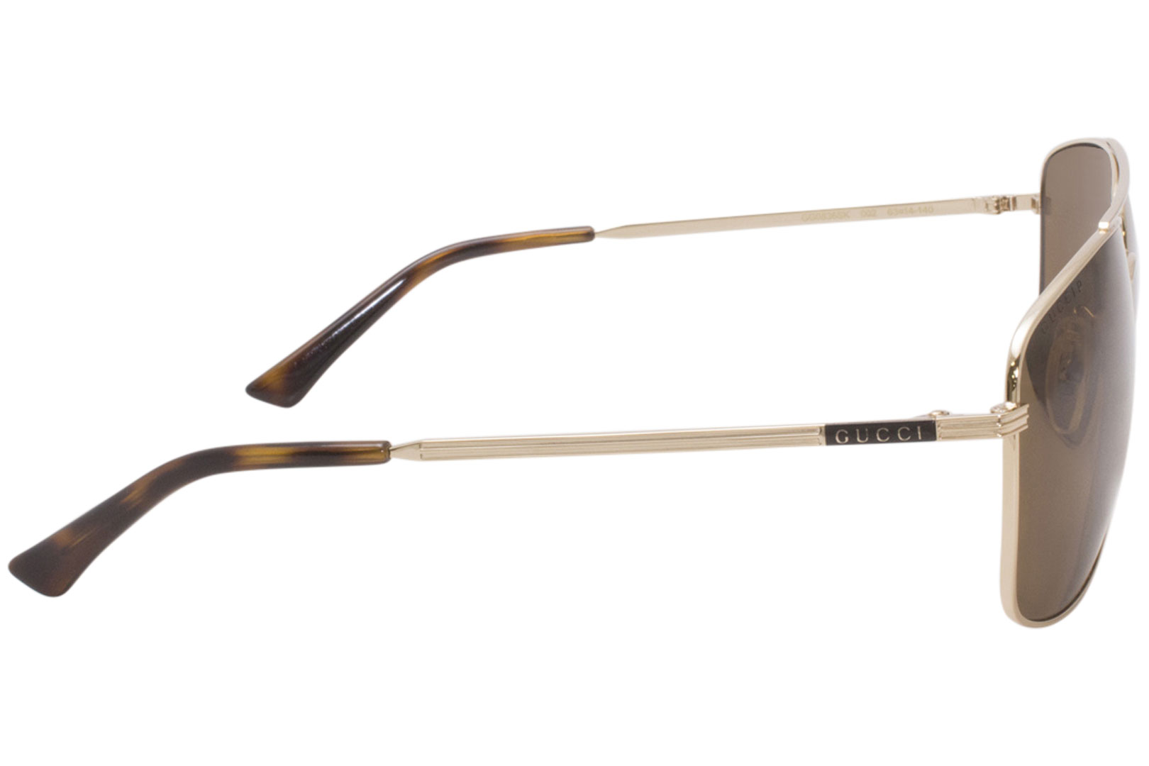 Gucci Sunglasses GG0836SK 002 Gold/Brown Polarized 63-14
