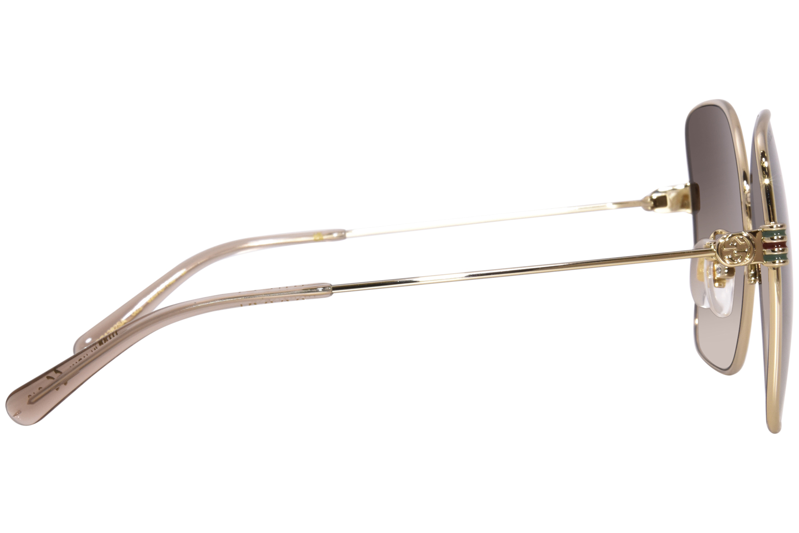 Gucci GG1282SA 003 Sunglasses Women's Gold/Brown Gradient