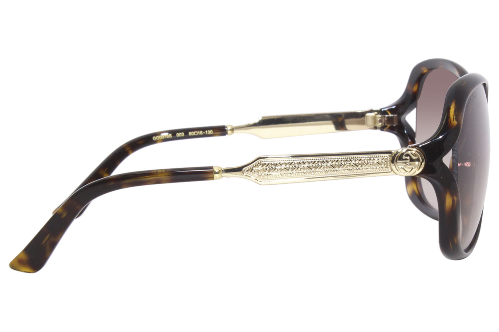 今週の新着アイテム Gucci GG0076S 003 Sunglasses Women's Havana/Brown Gradient 小物