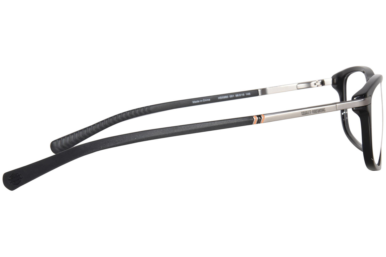 1080様 Harley Davidson HD0980 001 Eyeglasses Men's Shiny Black Full