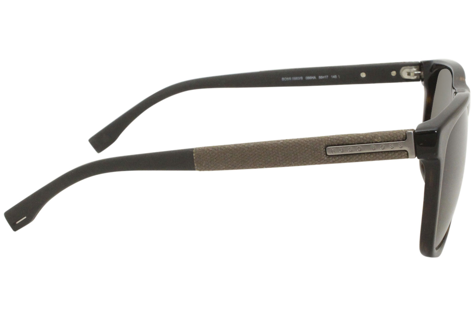 SALE!BOSS 56mm Square  サングラス Black/Havana Hugo Boss Mens Sunglasses Black Brown BOSS 1443/S SOK70