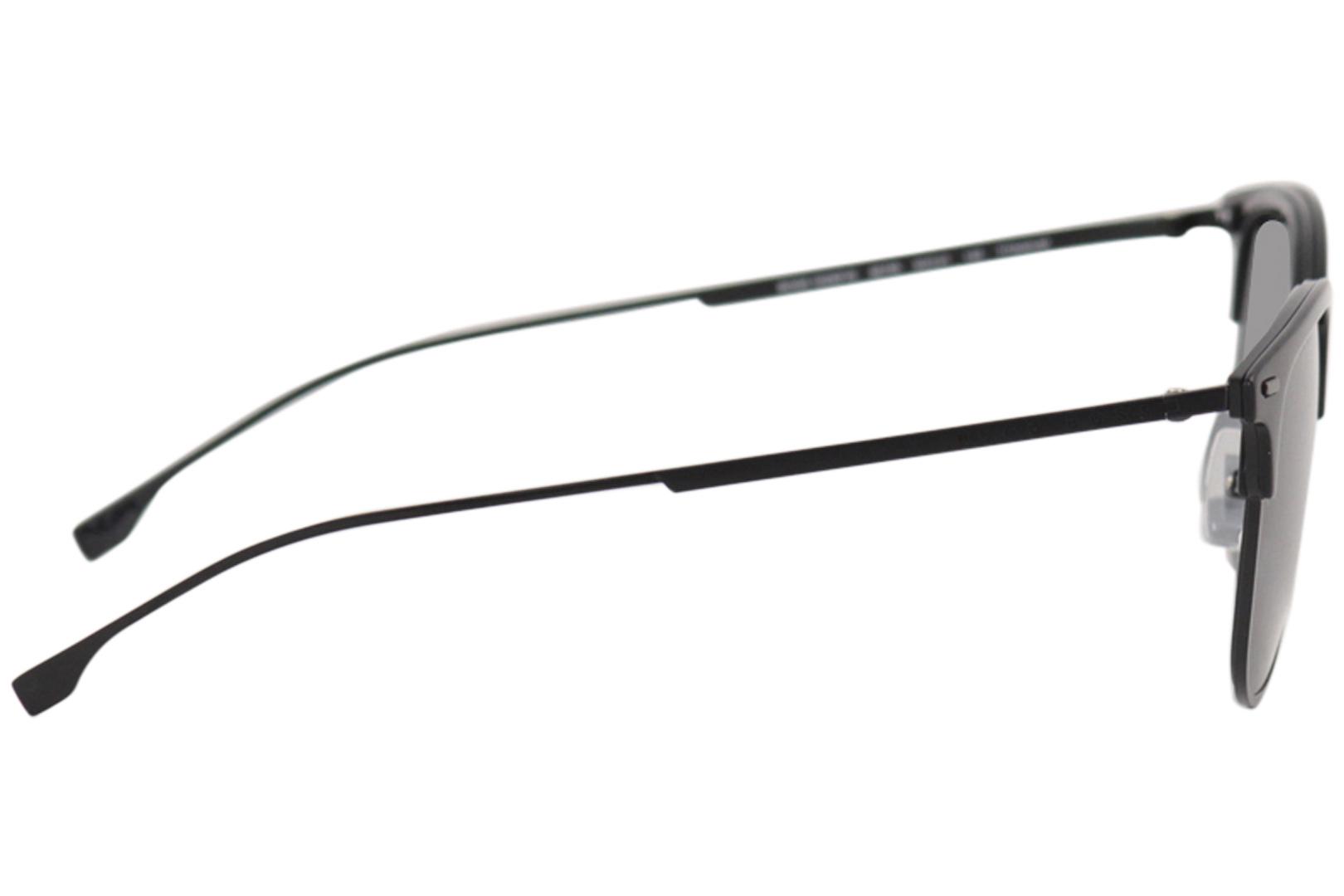 Hugo Boss 1028FS 1028 F S 807IR Black Square Titanium Sunglasses 53mm EyeSpecs