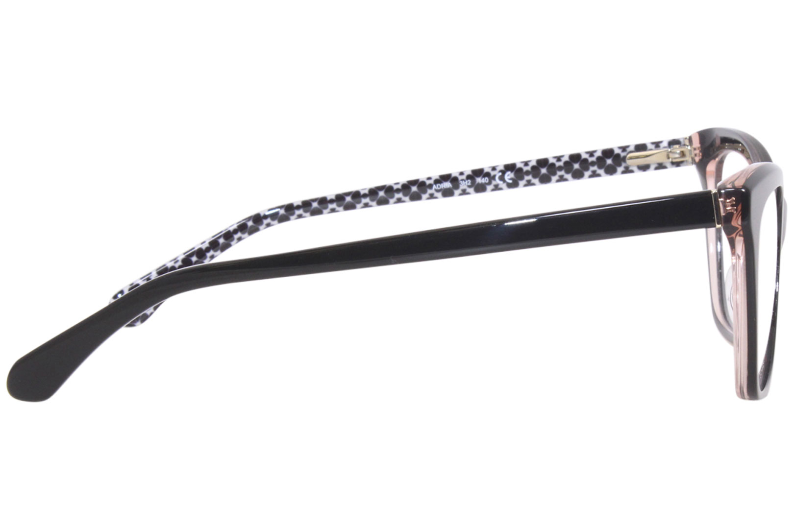 Kate Spade Adria Eyeglasses Women's Black/Pink Full Rim Cat Eye 52-16-140 |  