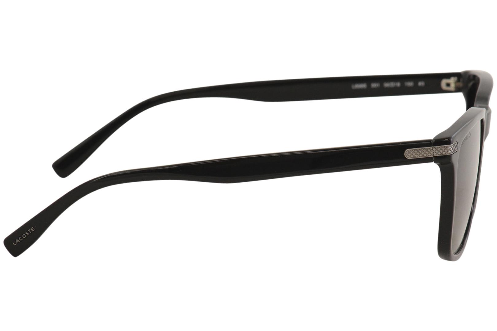 Lacoste Men's L898S L/898/S 001 Black Square Sunglasses 56mm