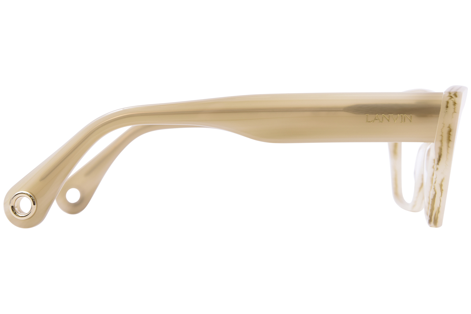 Lanvin LNV2638 103 Eyeglasses Women's Ivory Horn Full Rim