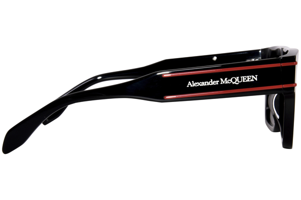 ALEXANDER MCQUEEN ブラックサングラス Alexander McQueen Eyewear スクエアフレーム サングラス