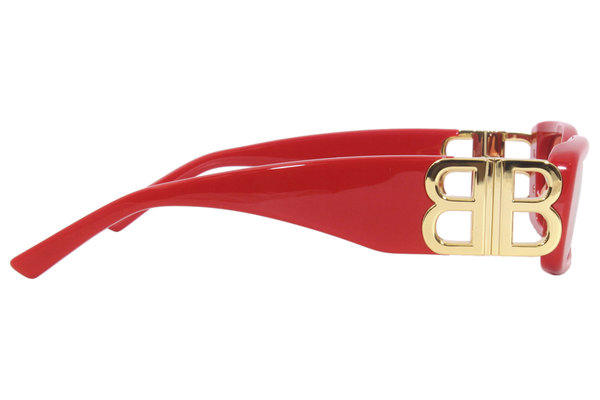 Balenciaga BB0096S 003 Sunglasses Women's Red/Gold/Red