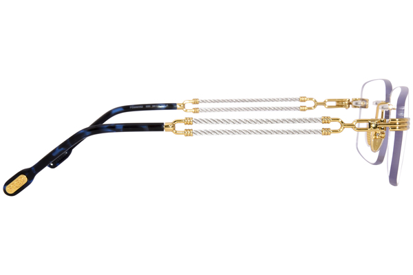 メガネ Fred Titanium Eyeglass Frame FG50025U 030 FRED FORCE FG50025U 030 Shiny Black Endura Gold Eyeglasses