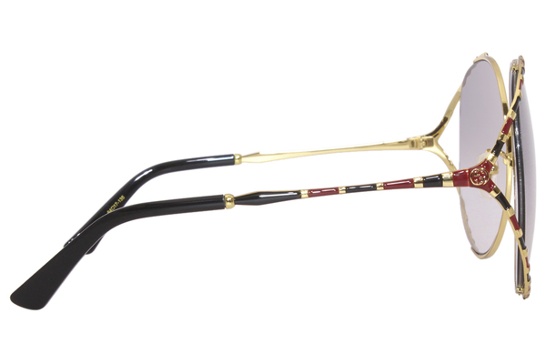 Gucci GG0595S 006 Sunglasses Women's Gold/Grey Gradient