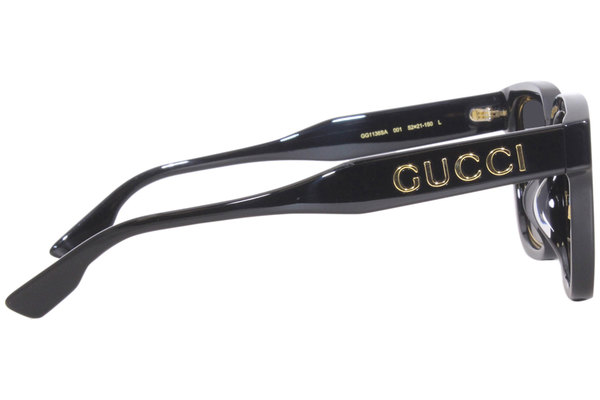 Gucci GG1136SA 001 Sunglasses Women's Black/Grey Square