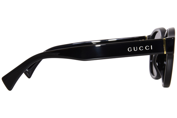 Gucci GG1140SK 001 Sunglasses Shiny Black/Dark Grey Square