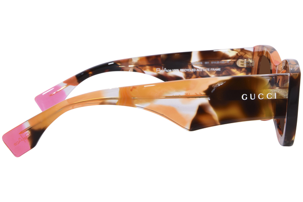 サングラス GUCCI Woman Sunglasses Orange GG1627S 001 Gucci GG1627S 001 Sunglasses Orange/Brown Cat Eye 51-22-145