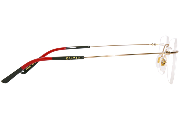 Gucci Men s Eyeglasses GG0399O Rimless Optical Frame 002 Gold 56 17 150 EyeSpecs