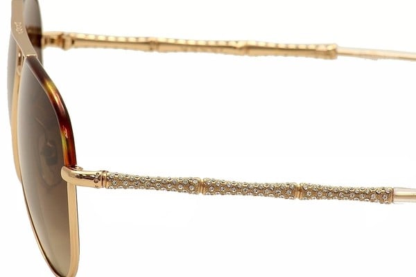 Gucci Women s GG 4276NS 4276 N S Aviator Swarovski Crystals Temples Sunglasses EyeSpecs