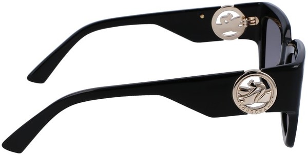 Longchamp LO735S 001 Sunglasses Women's Black Rectangle