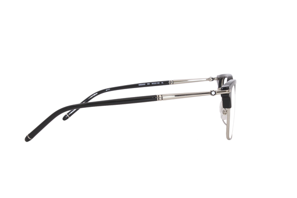 Mont Blanc MB0243O 004 Eyeglasses Men's Black Semi Rim Square Shape 54 ...