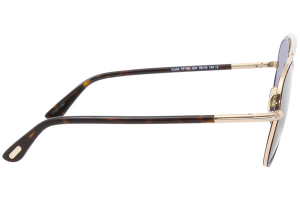 Tom Ford Curtis TF748 52N Sunglasses Men's Rose Gold