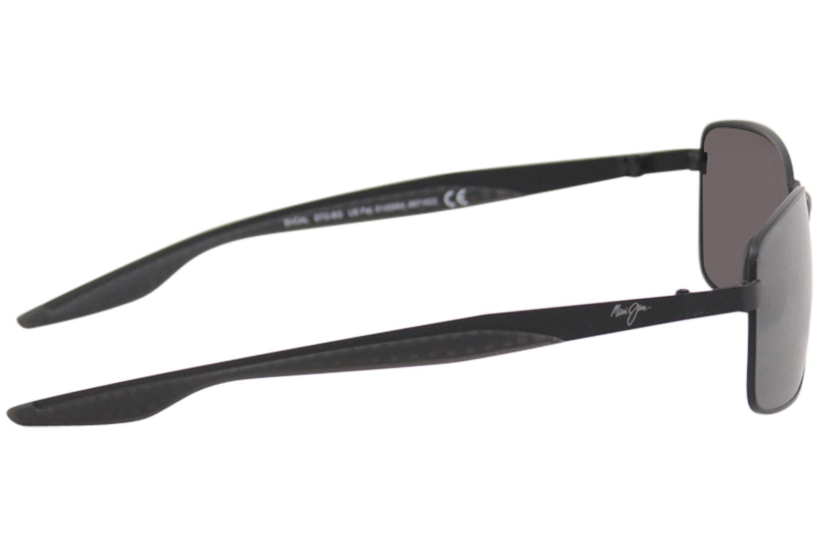 Maui Jim Men s Shoal MJ797 MJ 797 2M Gunmetal Black Rectangle Sunglasses 57mm EyeSpecs