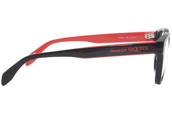 ALEXANDER MCQUEEN 長方形フレムメカネ AM0306O 001 Alexander McQueen Eyeglasses Frame Women's AM0306O 004 Black