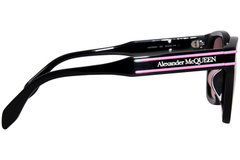 Alexander McQueen AM0399SA 002 Sunglasses Black/Pink Square
