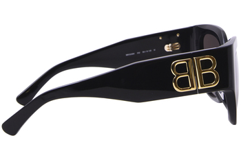Balenciaga BB0323SK 002 Sunglasses Women's Black/Gold/Grey