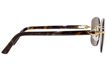 メガネ Cartier Cartier - CT0187O - 002 havana havana transpa CARTIER Havana Rimless Gold 54-18-140MM Unisex Eyeglasses