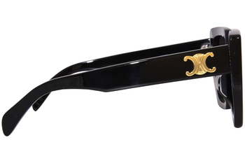 Celine CL40239F 01F Sunglasses Women's Shiny Black/Brown